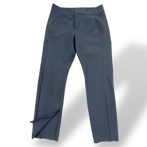 Athleta Stellar Trouser Black Pant Slim-Leg Work Pants Stretch Side Pockets 6P